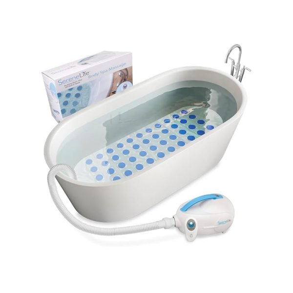SereneLife Electric Bubble Massage Mat Waterproof Full Body Bubbling Bath