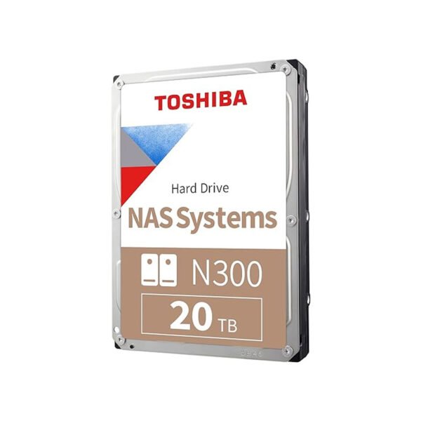 Toshiba N300 20TB NAS 3.5-Inch Internal Hard Drive CMR SATA 6 GB/s 7200 RPM 512 MB Cache
