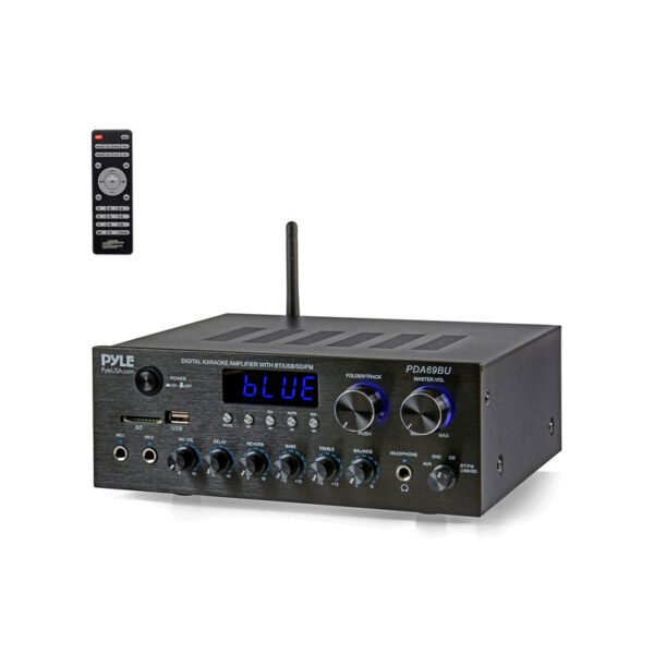 Pyle Bluetooth Home Audio Amplifier Receiver Stereo 300W Dual Channel Sound Audio System